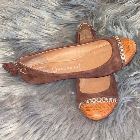 EUC RARE Jeffrey Campbell Gabi Flat Snakeskin Embossed Toe Size 8.5 - Picture 1 of 8